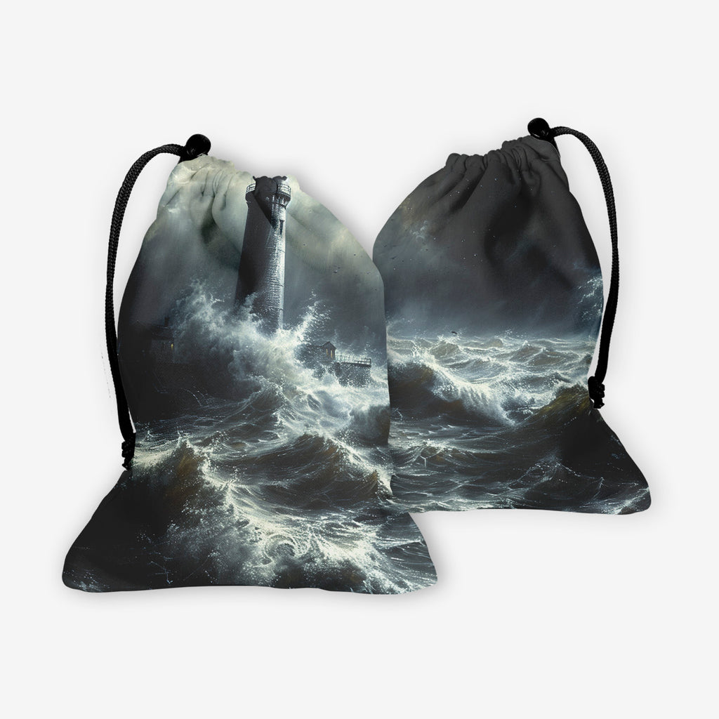 Wave Struck Lighthouse Dice Bag