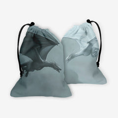 Black and White Dragons Dice Bag