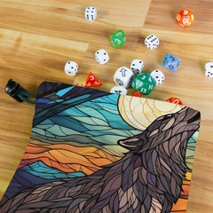 Moonlight Wolf Dice Bag