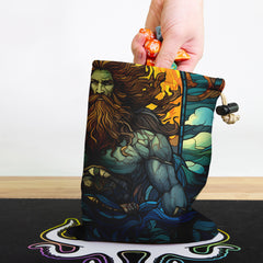 Poseidon Stained Glass Dice Bag
