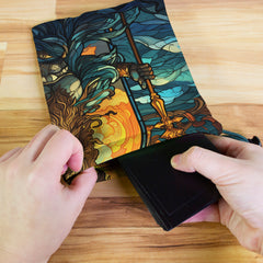 Poseidon Stained Glass Dice Bag