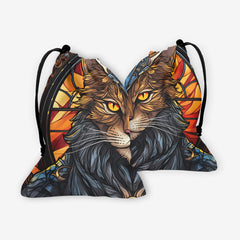 Royal Cat Stained Glass Dice Bag