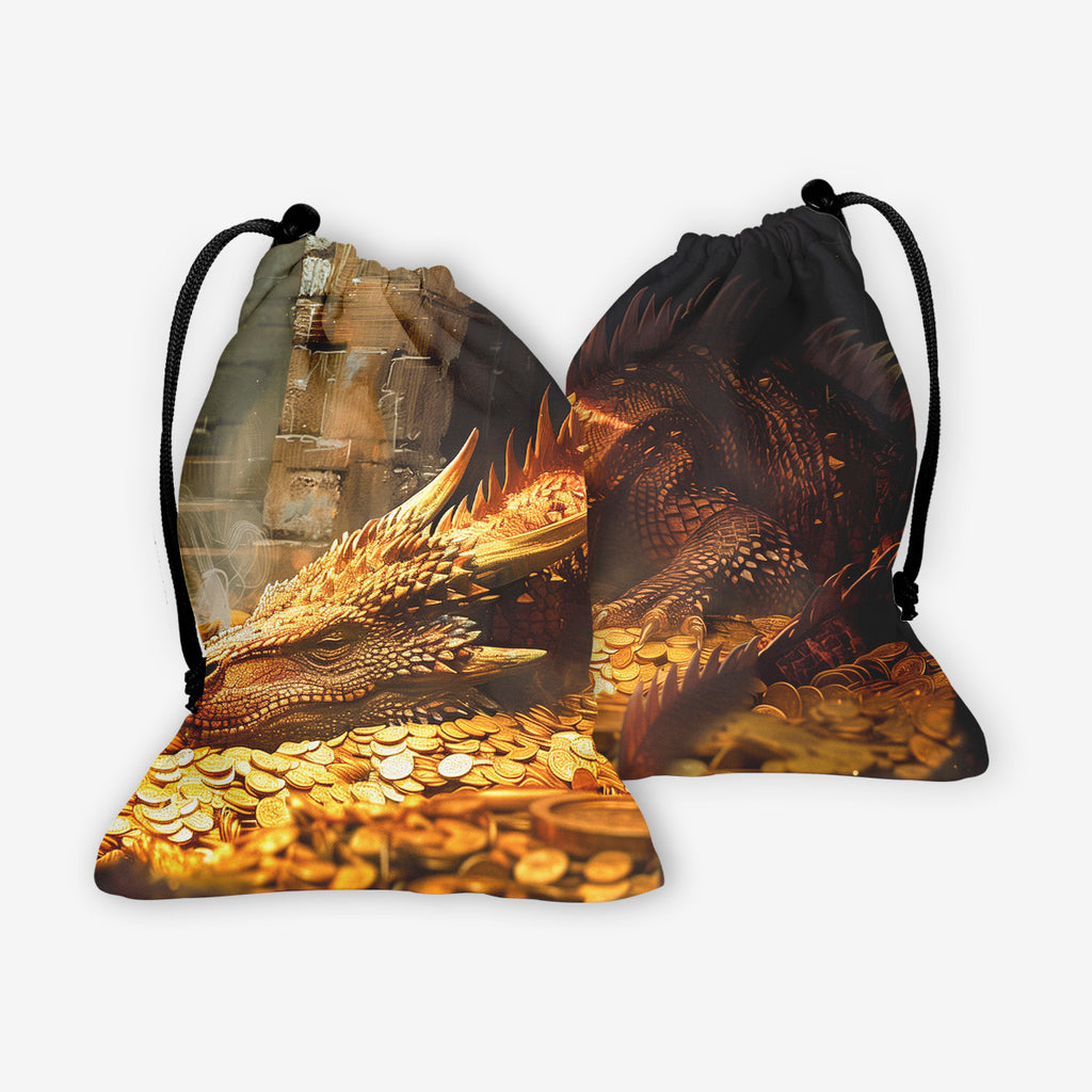 Sleeping Golden Dragon Dice Bag