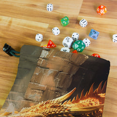 Sleeping Golden Dragon Dice Bag