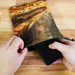 Sleeping Golden Dragon Dice Bag