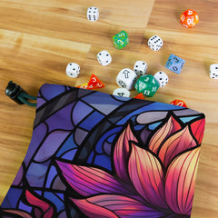Stained Glass Lotus Dice Bag