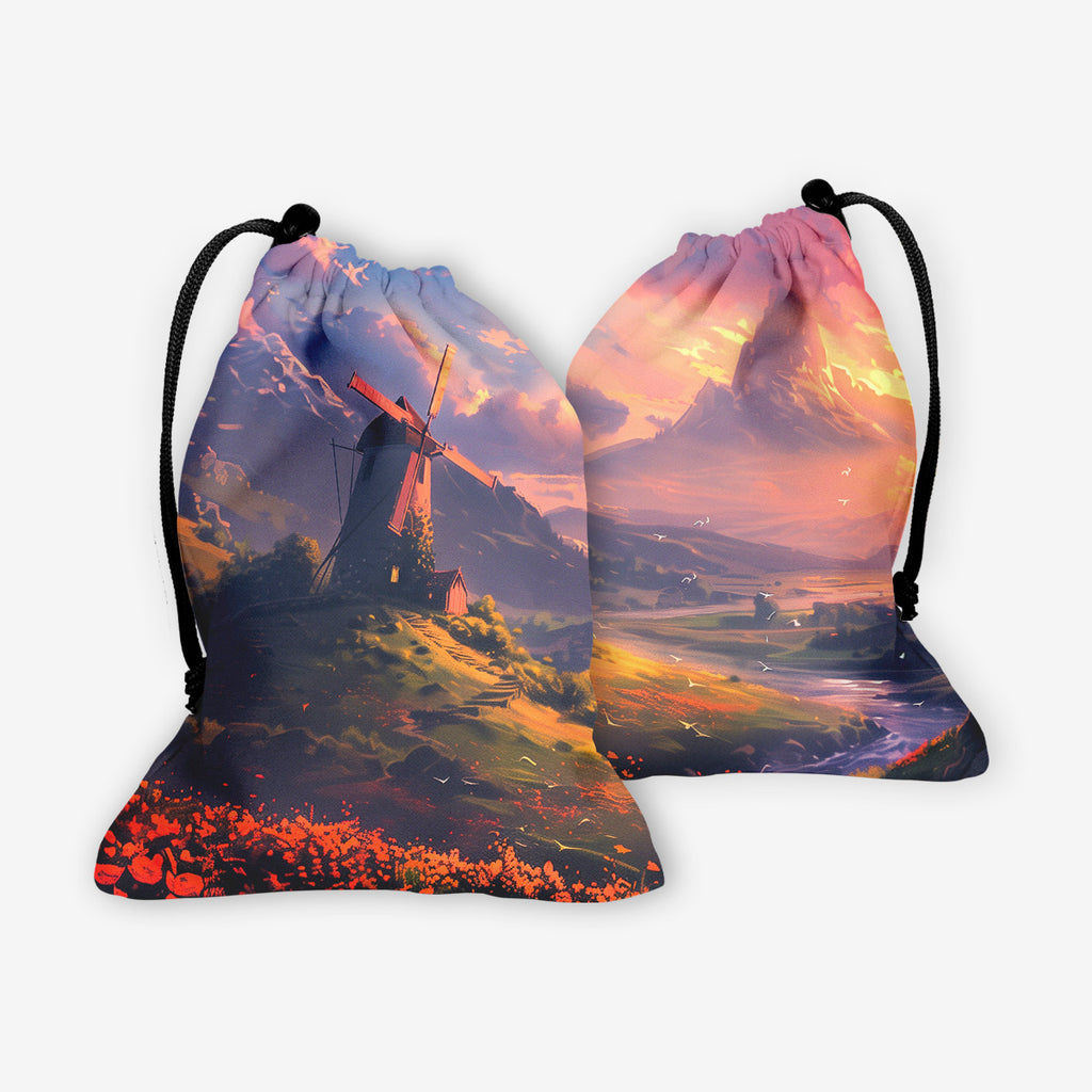 Sunset Windmill Dice Bag