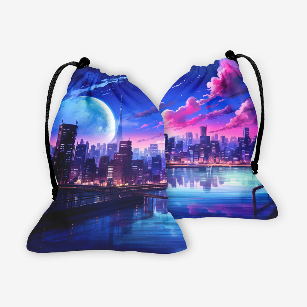 Violet Skyline Dice Bag