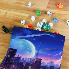 Violet Skyline Dice Bag