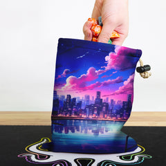 Violet Skyline Dice Bag