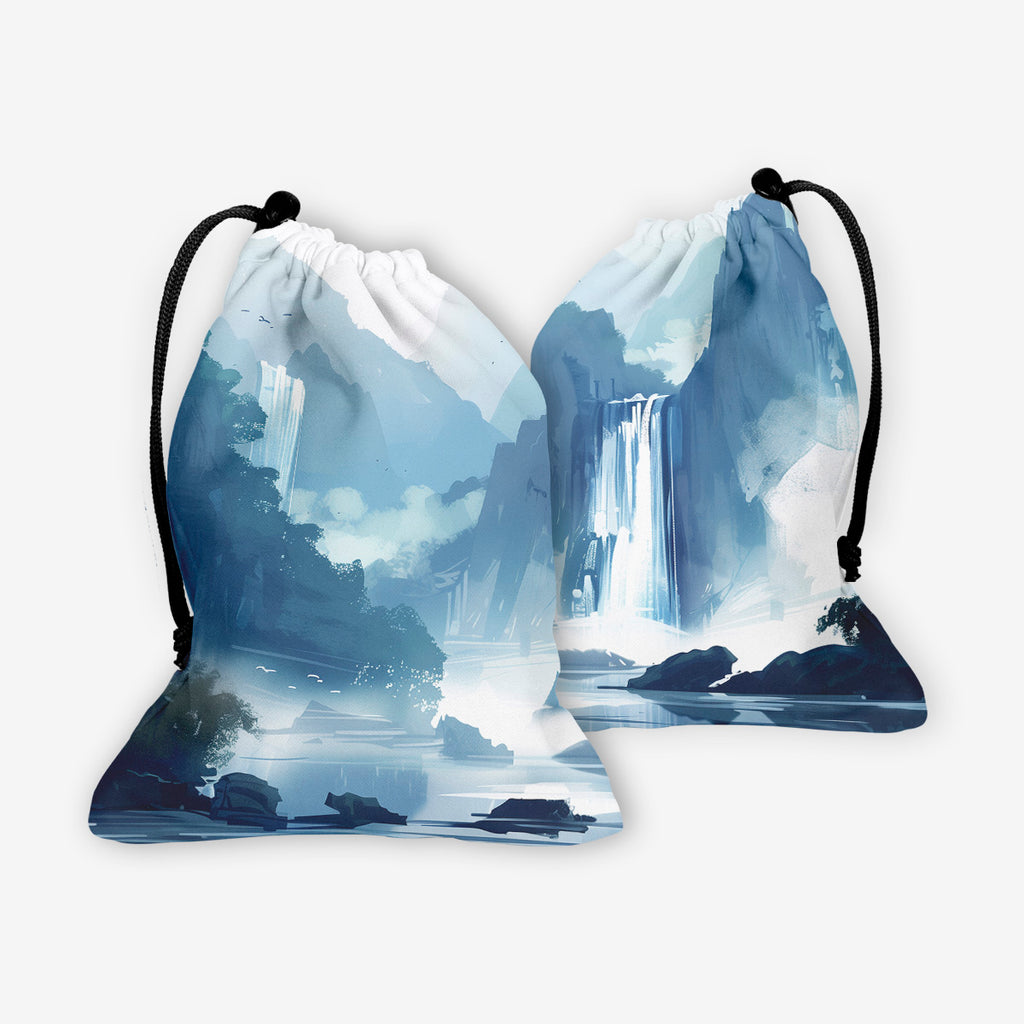 Watercolor Waterfall Dice Bag