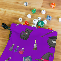 Cat Witch Pattern Dice Bag