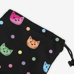 Rainbow Cat Heads Dice Bag