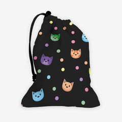 Rainbow Cat Heads Dice Bag