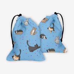 Spotty Cat Pattern Dice Bag