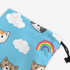 Sunshine Rainbow Cat Heads Dice Bag