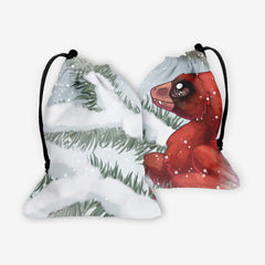 Winter Microraptor Dice Bag