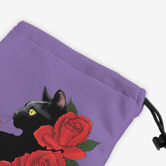 Black Cat And Roses Dice Bag
