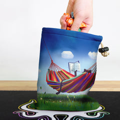 Cat Chilling in a Hammock Dice Bag