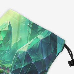 Green Mana Crystals Dice Bag