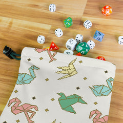 Pixel Origami Dice Bag