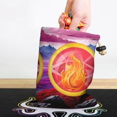 Fire Symbol Mountains Dice Bag