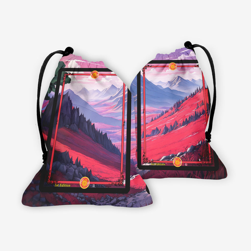 Mountain Landscape Trading Card Game Frames Dice Bag