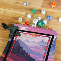 Mountain Landscape Trading Card Game Frames Dice Bag