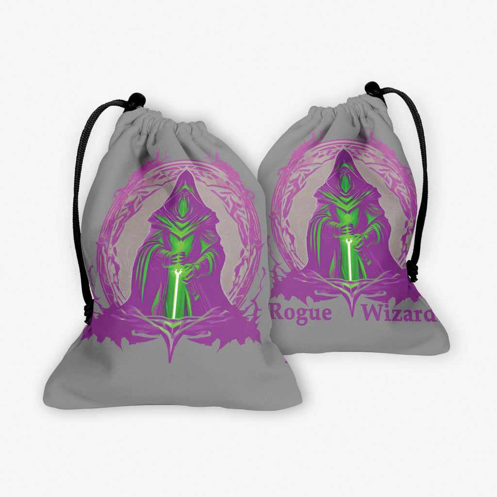 Rogue Wizard Simple Logo Dice Bag