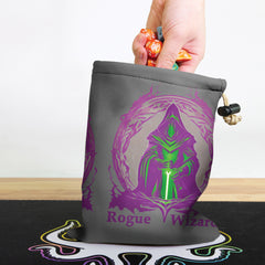 Rogue Wizard Simple Logo Dice Bag