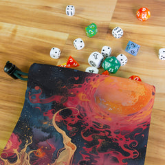 Fiery Planet Dice Bag