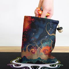 Fiery Planet Dice Bag