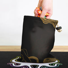 Golden Retrospective Dice Bag