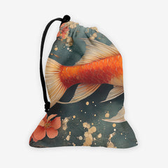 Japanese Carp And Flowers Dice Bag