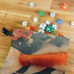 Japanese Carp And Flowers Dice Bag