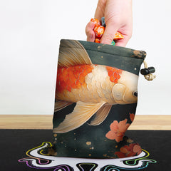 Japanese Carp And Flowers Dice Bag
