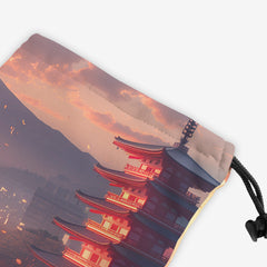 Peaceful Spring Village Dice Bag