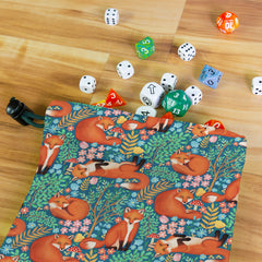 Little Foxes in a Fantasy Forest Dice Bag