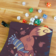 Autumn And Snow Fox Dice Bag