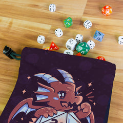Red And Blue Dragons Dice Bag
