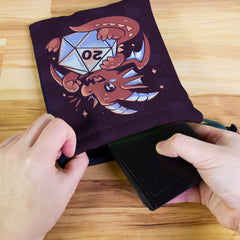 Red And Blue Dragons Dice Bag