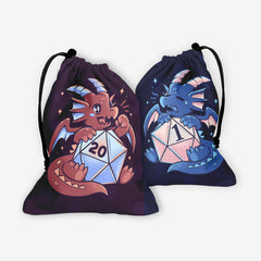 Red And Blue Dragons Dice Bag