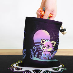 Retrowave Pastel Red Panda Dice Bag