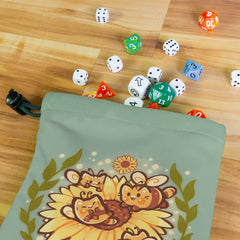 Sunflower Cat Bees Dice Bag