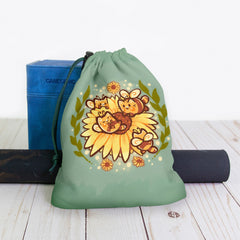 Sunflower Cat Bees Dice Bag