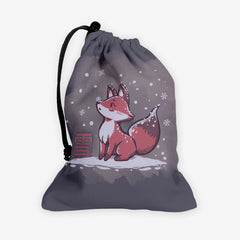 Winter Snow Fox Dice Bag