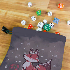 Winter Snow Fox Dice Bag