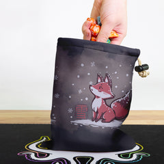 Winter Snow Fox Dice Bag