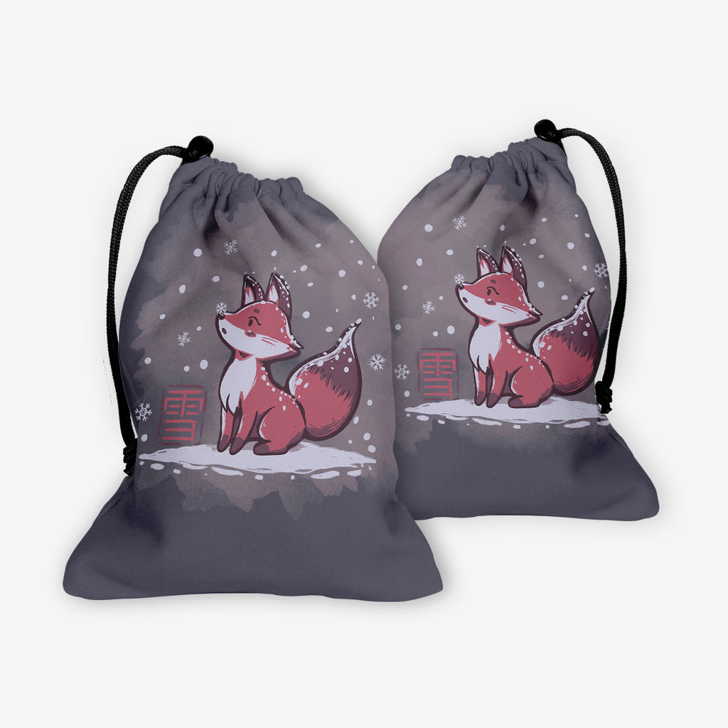 Winter Snow Fox Dice Bag