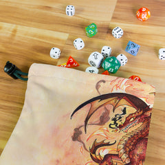 Young Red Dragon Dice Bag